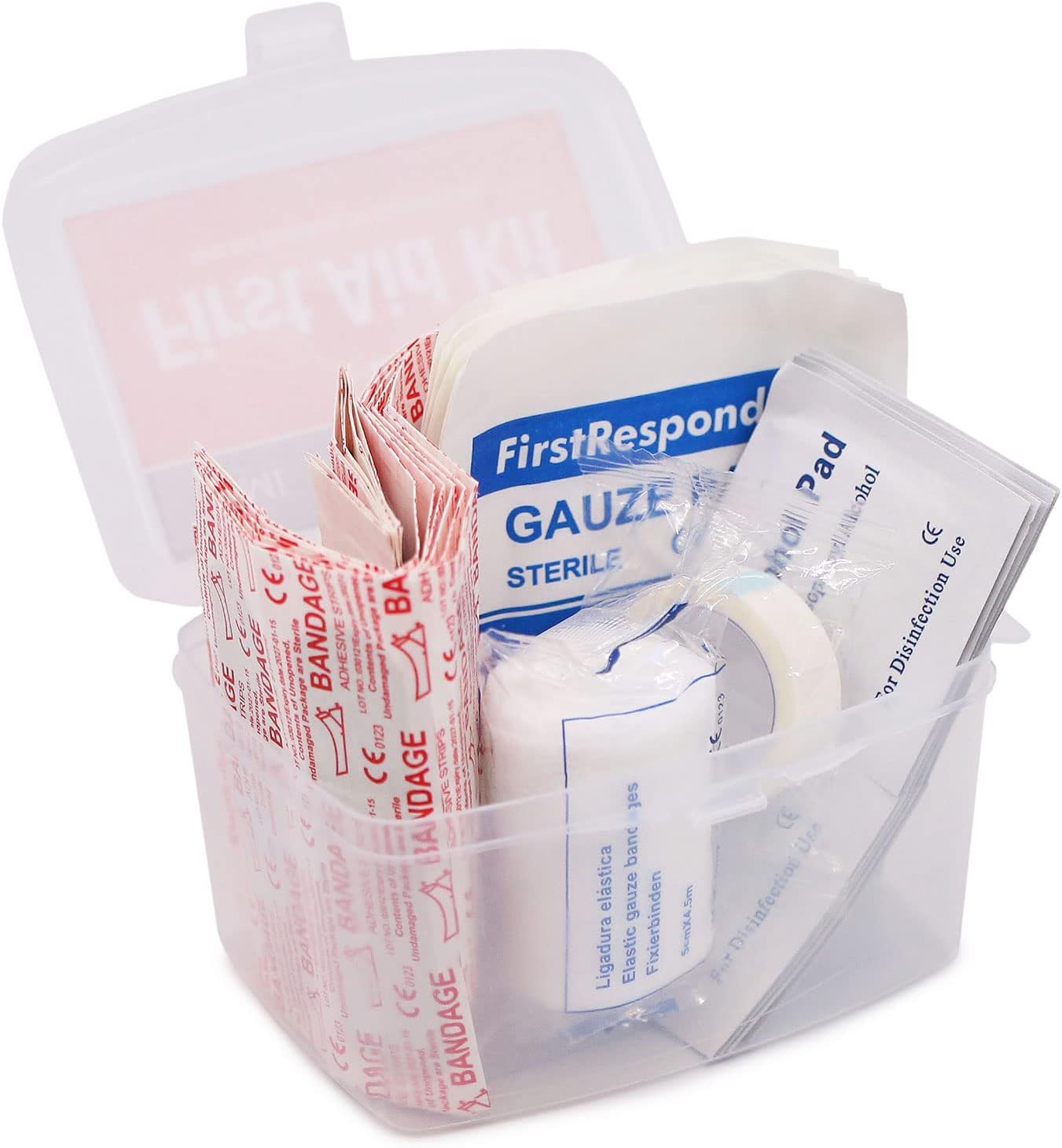 DMI First Aid Kit, Mini 20 Piece Kit, Small and Compact All Purpose Use for Minor Cuts and Scrapes, Durable Water Resistant Case, Convenient and Portable, White, 1 Count