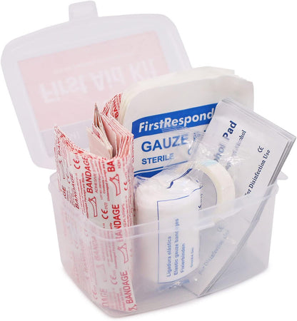 DMI First Aid Kit, Mini 20 Piece Kit, Small and Compact All Purpose Use for Minor Cuts and Scrapes, Durable Water Resistant Case, Convenient and Portable, White, 1 Count