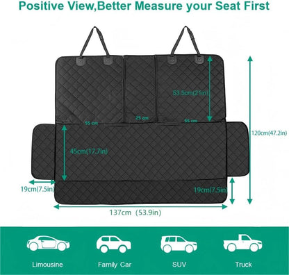 ANOSOSPECIAL Dog Car Seat Cover for Back Seat Cover,Non Stick Fur Rear Seat Protector for Pet,Nonslip Waterproof Durable Universal Fit Interior Backseat Covers for Auto Van SUV