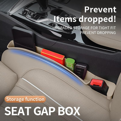 Car Seat Gap Filler, Seat Gap Organizer with Phone Holder, Car Seat Accessories, Car Organizer Fit Car SUV Truck-2PCS Black