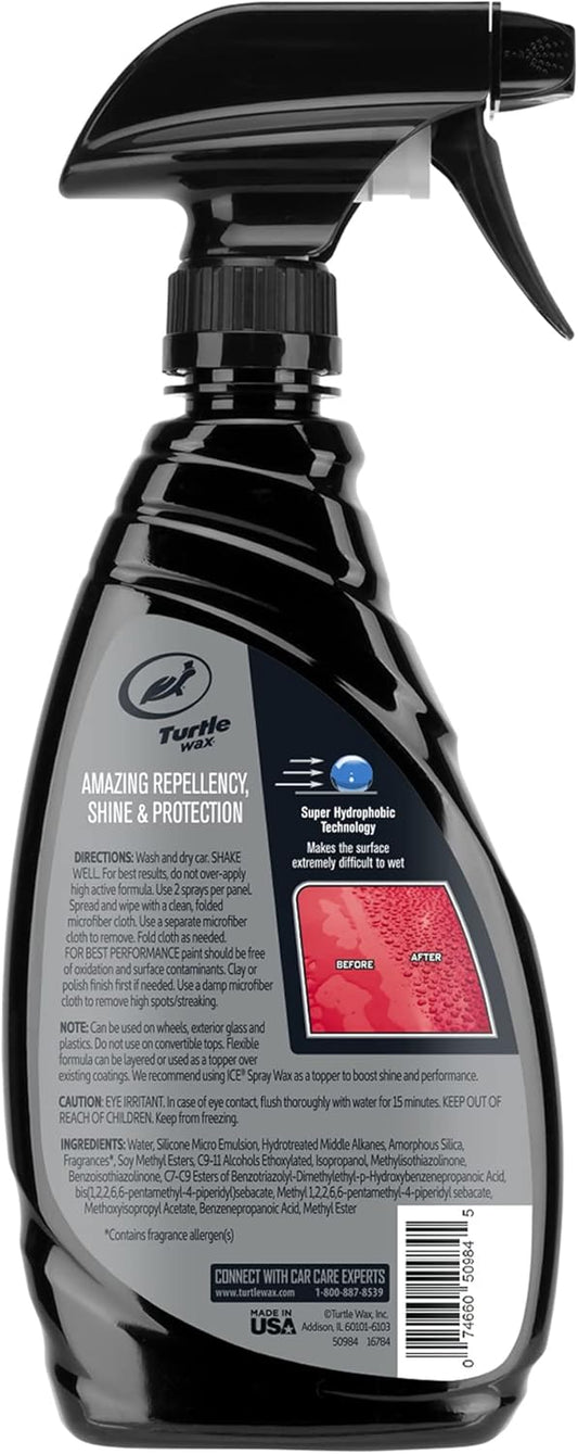 Turtle Wax ICE Seal N Shine, Car Wax Sealant, High Gloss Shine, Insane Water Beading and Durable Paint Protection, Carnauba Wax Infused, For Paint, Wheels, Glass, Plastics and More, 16oz (Pack of 1)