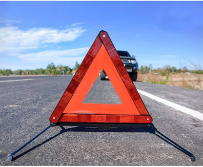 Warning Triangle Reflective Safety Emergency Triangle Foldable Road Warning Triangle EU Roadside Hazard Alert Signs with Storage Box for Car Emergencies Accessories