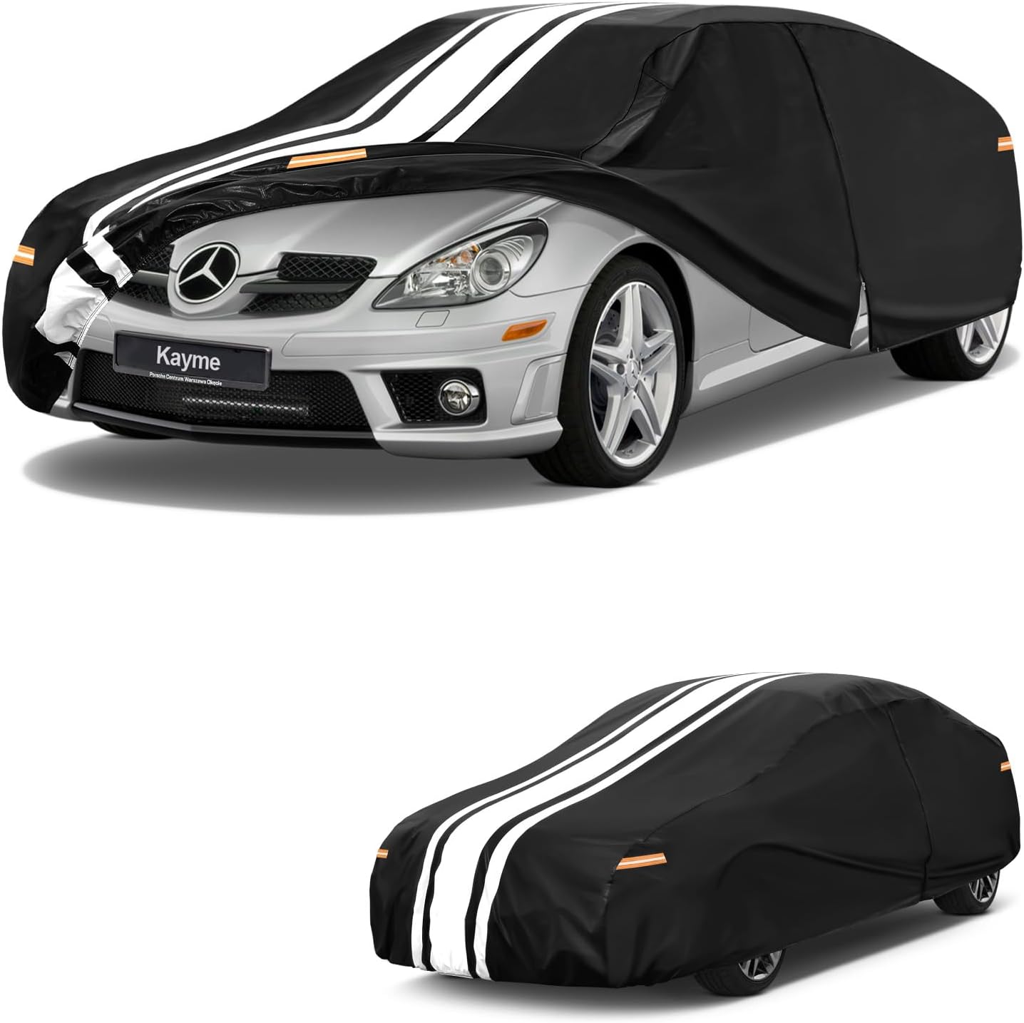 Kayme Heavy Duty Car Cover Custom Fit for BMW 3 Series 320i 325i 328i 330i 335i (1982-2026), Outdoor Full Exterior Cover with Tape and Towel, Rain Snow Sun UV Protection. - Colors B