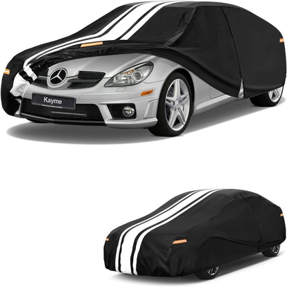 Kayme Heavy Duty Car Cover Custom Fit for BMW 3 Series 320i 325i 328i 330i 335i (1982-2026), Outdoor Full Exterior Cover with Tape and Towel, Rain Snow Sun UV Protection. - Colors B