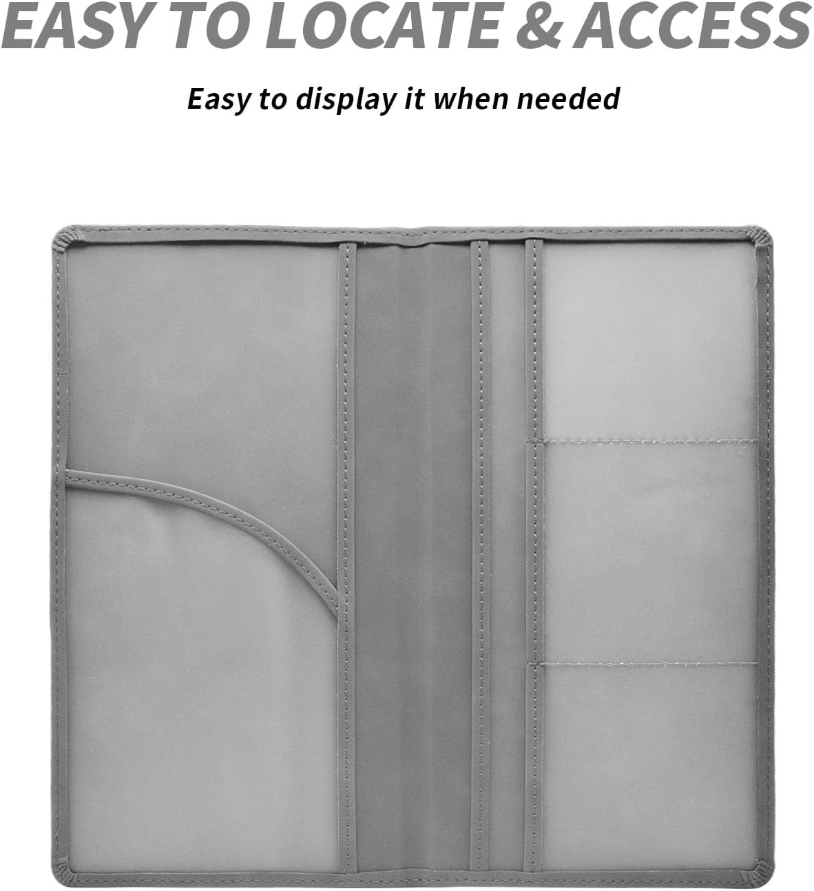 Car Registration and Insurance Card Holder - Vehicle Glove Box Document Organizer - Premium PU Leather Wallet Case - Driver License - Pink