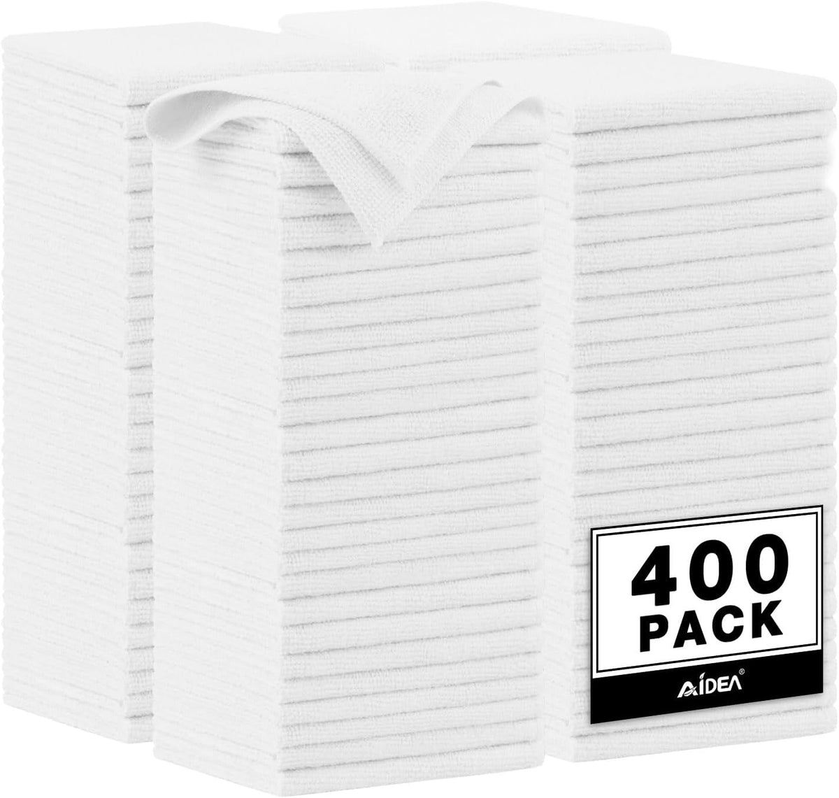 AIDEA Microfiber Cleaning Cloth, 50PK, Microfiber Towels for Cars, Premium Wash Cloths, Dusting Cloth Cleaning Rags, Absorbent Towels for SUVs, House, Kitchen, Window, Cleaning Supplies12×12"