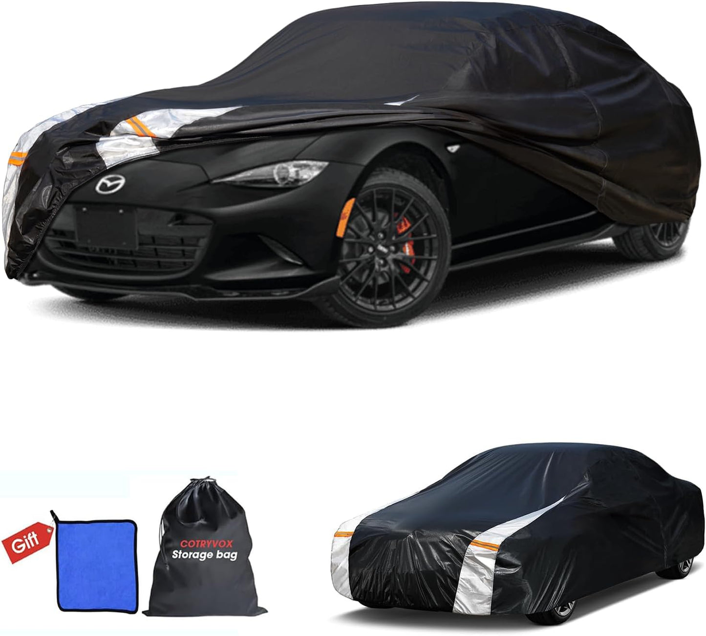 Large SUV Car Cover for Chevy Suburban 100% Waterproof All Weather, Heavy Duty Outdoor Full Exterior Covers Rain Sun Wind UV Protection. - Colors B