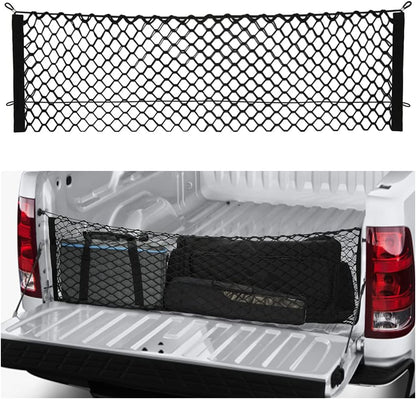 Car Rear Cargo Net with Good Elasticity&Tensile Strength Trunk Net Organizer for SUV Truck,Ideal Car Net Keeps Overlanding Accessories (L 43.3''x15.74'')