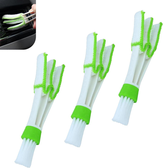 3 PCS Car Air Vent Cleaning Brushes, Multifunctional Automotive Interior Tool for AC Vent & Gap Dust Removal, Universal for Most Cars, SUVs, Trucks