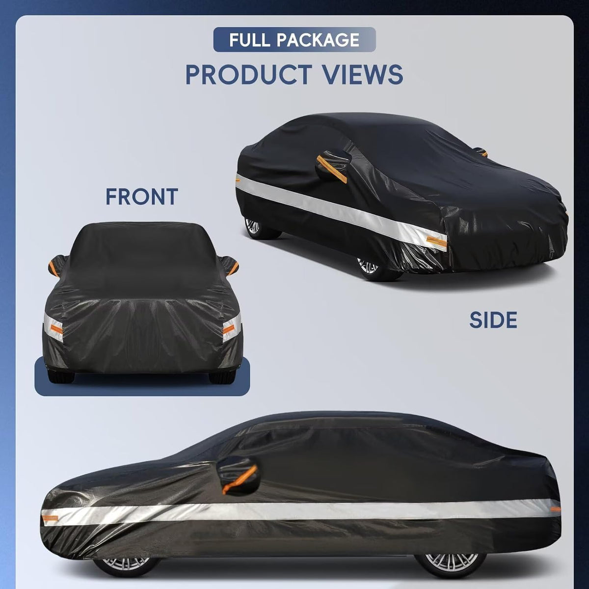 10 Layers Car Cover Custom Fit for Mercedes Benz C Class C250 C300 C43 C63 (1993-2026), Waterproof All Weather for Automobiles, Outdoor Full Cover Sun Dust Rain Protection with Cotton. Black - Colors C