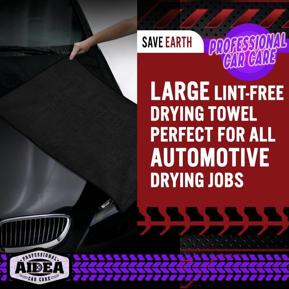 AIDEA Microfiber Cleaning Cloth 24 Pack, Microfiber Towels for Cars, Soft & Absorbent Cleaning Rags, Premium Lint Free Shop Towels for House, Kitchen, Car, 12inx16in