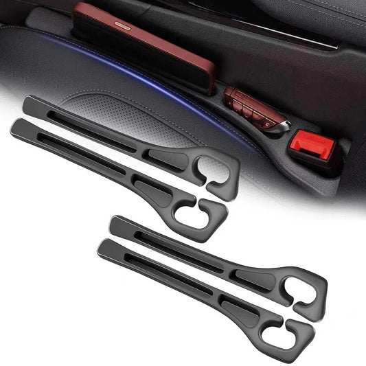 4PCS Car Seat Gap Filler Organizer, Universal Car Seat GapBlocker with Storage Slot, Leak-Proof Seat Gap Plug for Car SUV Truck,Automotive Interior Accessories, Black