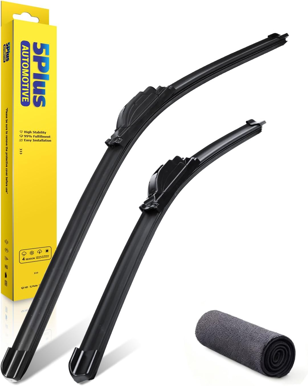 5 PLUS 26"+17" Windshield Wipers Blade Replacement for Nissan 02-06 19-24 Altima/07-12 20-24 Sentra/20-24 Versa Wiper Blades-Front All-Weather Wiper Blades Exact fit J-Hook Type (Pack Of 2)