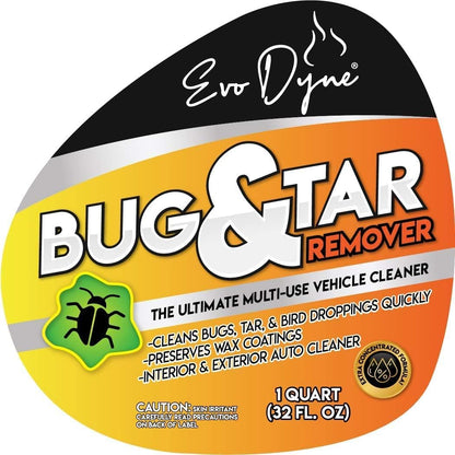 Evo Dyne 2-Pack Bug Remover for Car Detailing (32 fl oz Per Bottle), Made in the USA - Car Interior Cleaner Removes Tar, Droppings, Guts, Dirt, Grease, Tree Sap, & More | Tree Sap Remover