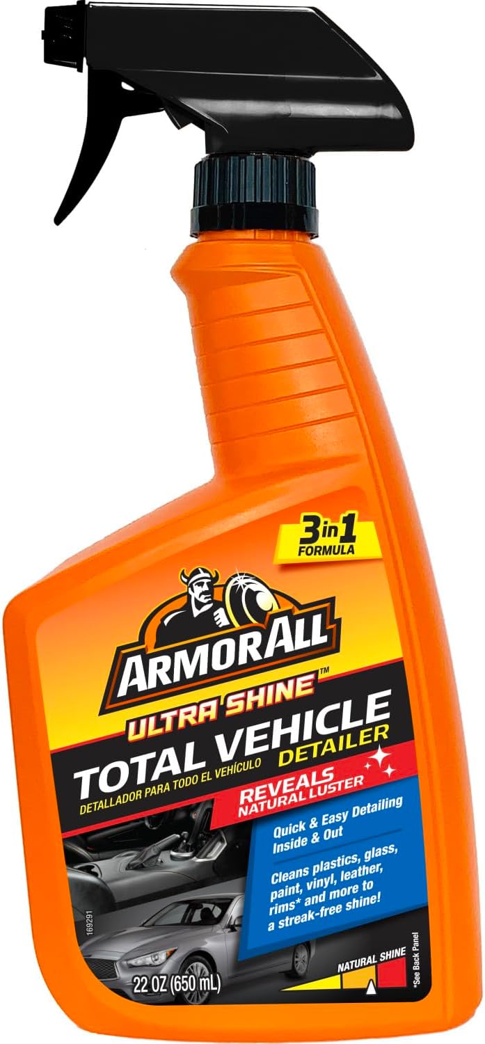 Armor All Ultra Shine Total Vehicle Detailer by Armor All, Car Detailer Spray for Interior and Exterior Use, 22 Fl Oz