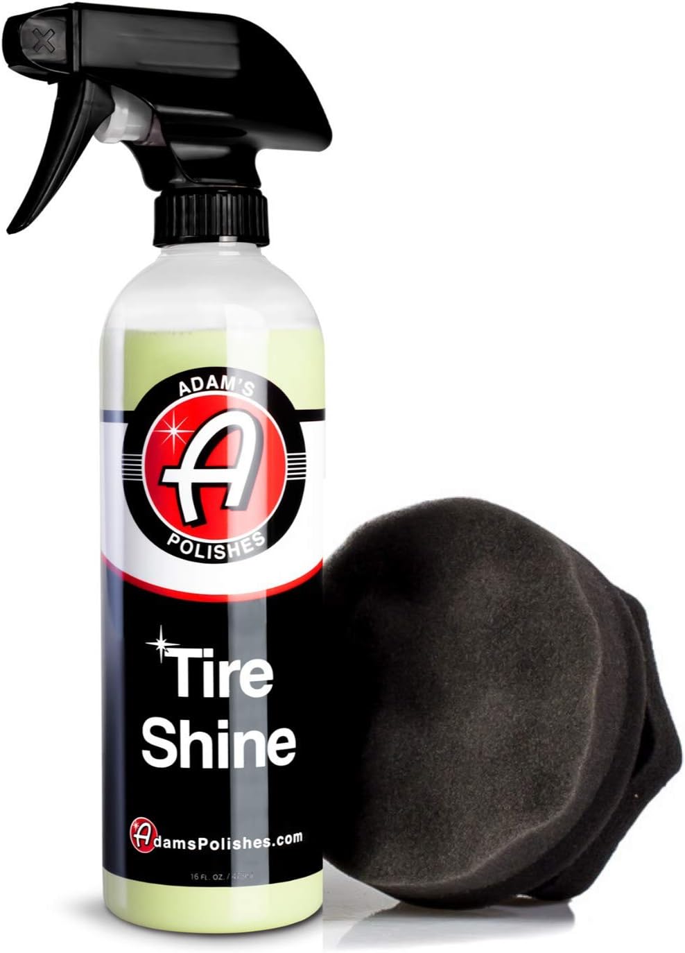 Adam's Tire Shine 16oz - Tire Dressing Spray with Added SIO2 for Rubber Protection, Gives A Glossy Wet Look & No Sling