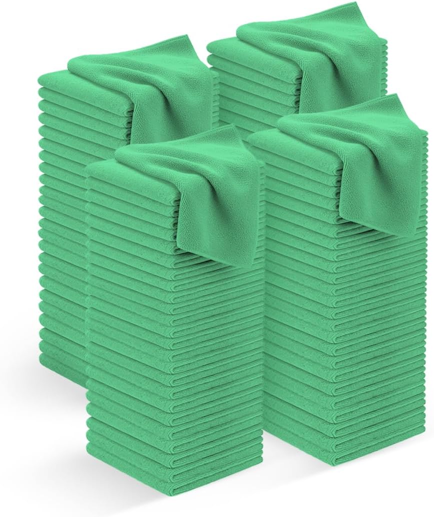 Avalon Towels Microfiber Cleaning Cloths (Value Pack of 36) - Size 16 x 16 Inches, Highly Absorbent Cleaning Rags, Lint Free, Reusable and Washable, Microfiber Towels for Cars