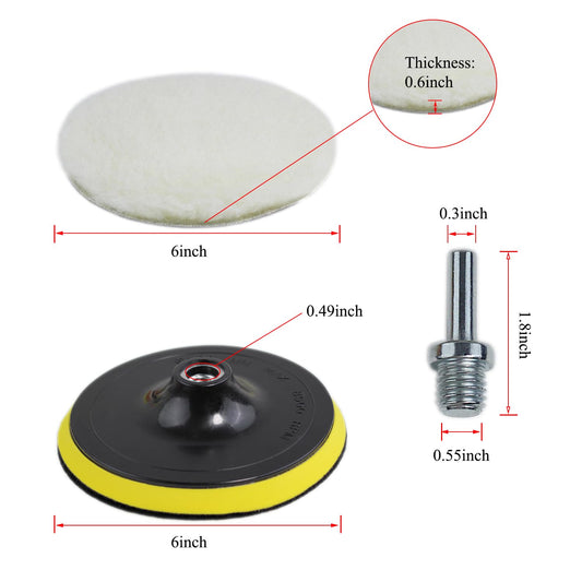 Car Foam Polishing Buffing Kit, Polishing Buffing Pads, Wool Pads,Polishing & Buffing Wheels, for Headlights & Body Foam Wax & Buffer Kits (27)