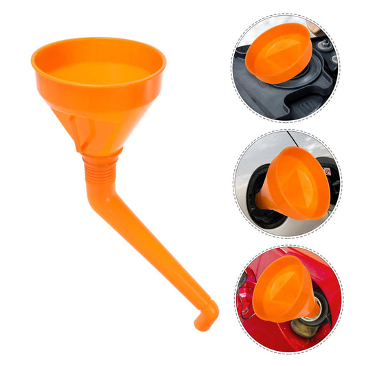 2pcs Filler Funnel 02562 Lubeo 6” Funnel Offset Transmission Oil Large Plastic Automotive s Large Strainer Transmission Fluid Flexible Vehicle Abs