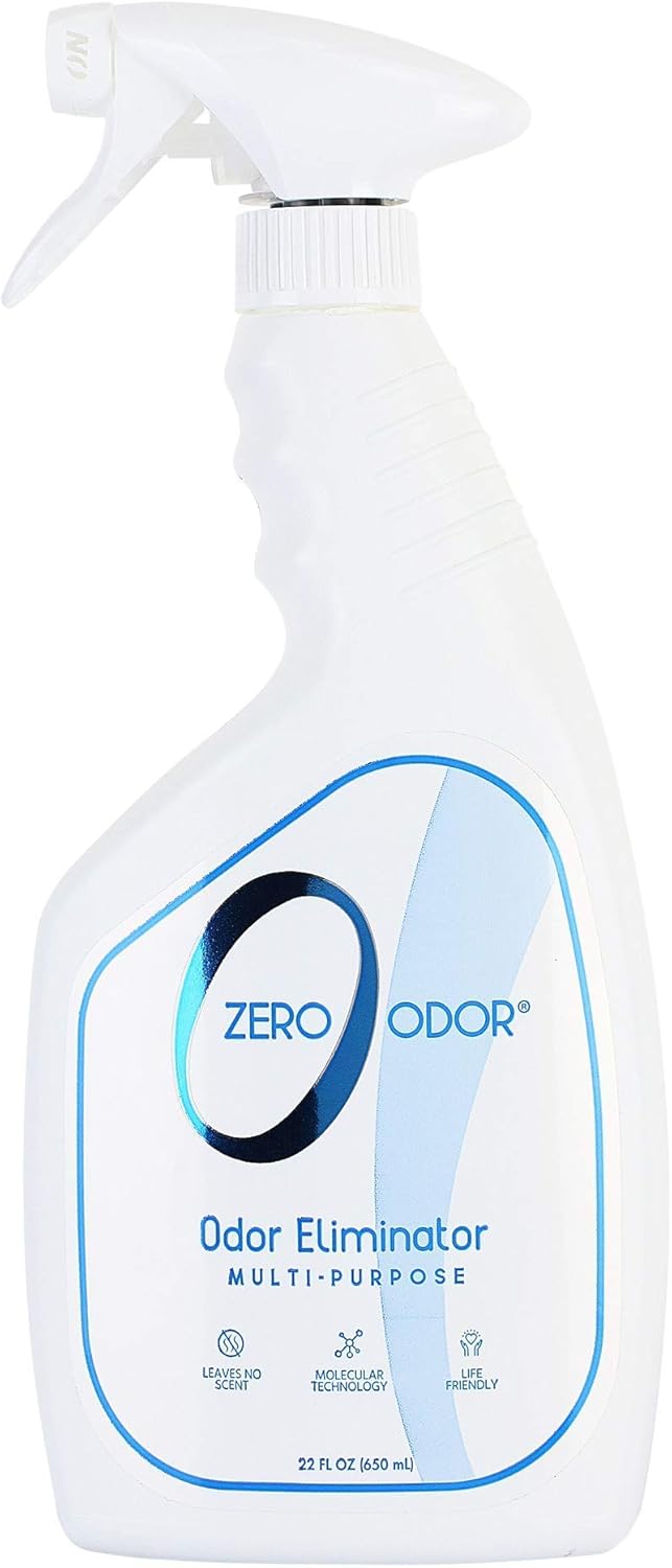 Zero Odor Multi-Purpose Odor Eliminator - Eliminate Air & Surface Odor – Patented Technology Best for Bathroom, Kitchen, Fabric, Closet- Smell Great Again, 8oz (Over 1000 Sprays)
