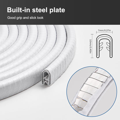 Car Door Edge Guards 16Ft(5M) Automotive Door Entry Guard U Shape Car Door Trim Protector for Most Car