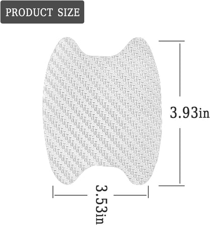 4PCS Sticker, Carbon Fiber Anti-Scratches Car Door Cup Protector, Non-Marking Auto Door Handle Protective Film, Universal for Most Car Handles (Black/4PCS)