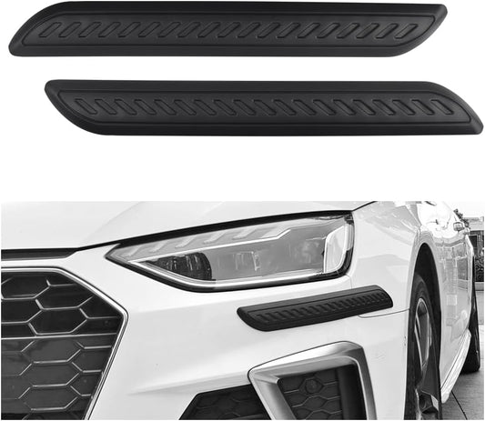 2PCS Rubber Car Bumper Guard,Anti-Collision Anti-Scratch Car Rear Bumper Protector Strip,Universal Car Bumper Protector Guard Car Exterior Accessories for Cars Trucks SUVs (Black)