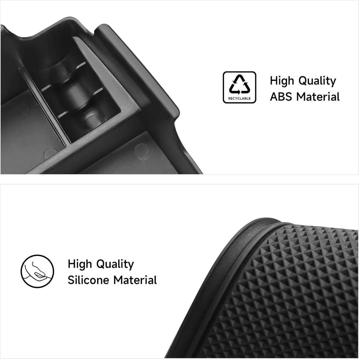 Glove Box Dividers Organizer Compatible with Toyota 2016-2020 2021 2022 2023 Tacoma Accessories Black ABS Material Center Console Organizer