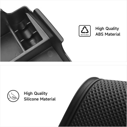 Glove Box Dividers Organizer Compatible with Toyota 2016-2020 2021 2022 2023 Tacoma Accessories Black ABS Material Center Console Organizer
