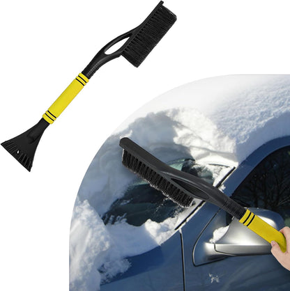 Dickno 24 Inch Car Snow Scraper and Brush, Detachable Scratch Free Ice Scraper with Ergonomic Foam Grip, Universal Winter Snow Removal Tool for Car Windshield Window (Black)