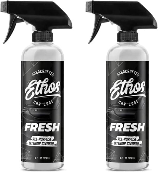 Ethos FRESH - All Purpose Interior Cleaner Car Detailing Kit, Detailing Spray - Car Interior Detailing - Interior Cleaner for Cars, Trucks, SUVs, Jeeps, Motorcycles, RVs & More