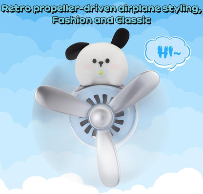 Tallew Car Air Freshener Cute Duck Car Vent Clip Diffuser with Rotating Propeller Outlet Vent 2.5" x 2.4" x 2.1" Easy to Install Included 2 Scents Aroma Tablets Aromatherapy Ornament Auto Accessories