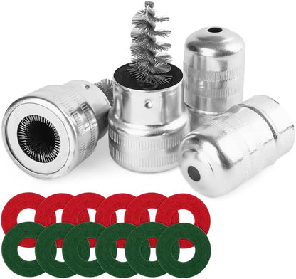 12PCS Battery Terminal Anti Corrosion Washers Protector Fiber and 2PCS Cleaning Brush, Automotive Accessories Universal for Car, Marine, Boat, RV (Red/Green)