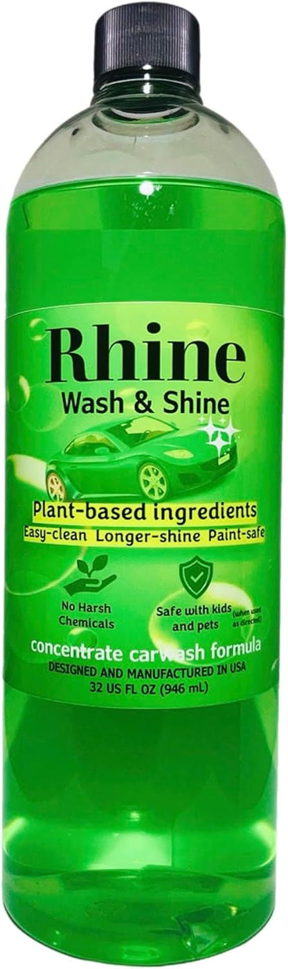 Plant-based Eco-friendly Car Wash Soap, Non-Toxic, Moderate-Foam Concentrated Soap with rinse & no-rinse options