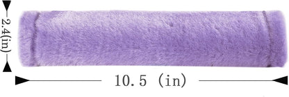 Amooca Soft Faux Fur Universal Fit Seatbelt Cover Car Truck SUV Airplane Seat Belt Shoulder Pad for Carmera Backpack Straps Neck Cushion Protector 2 Pack 10.5in Dark Gray