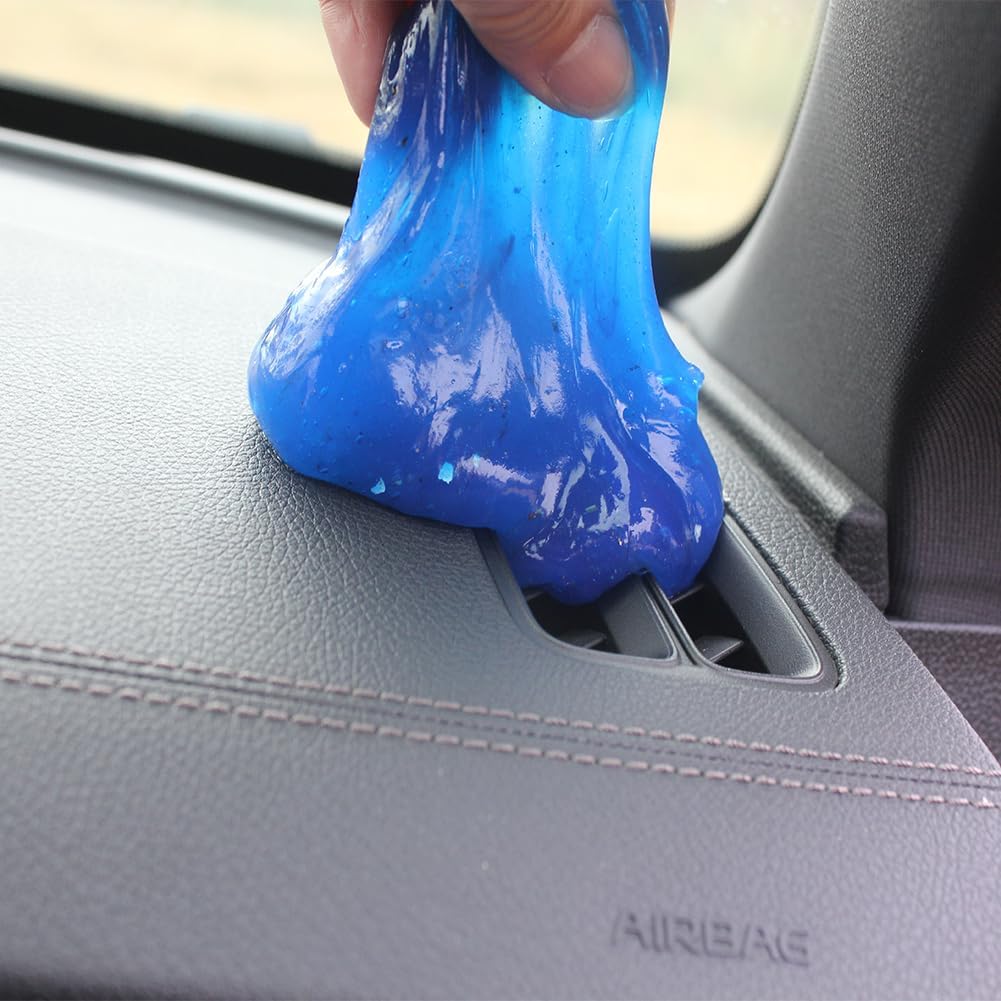 Cleaning gel jelly cleaner keyboard cleaning gel car cleaning putty gap and indoor dust remover car beauty tools putty gel cleaning mucus residue-free (0.35lb*2)