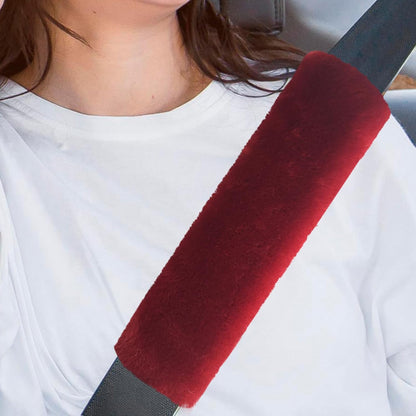 wuyaoyao 2PCS Car Seat Belt Pads Shoulder Cover, Soft Plush Auto Seat Belt Pad for Protecting Neck and Shoulder, Universal Car Shoulder Strap Cushion Protector for Adults Kids Women Men (Blue Gray)