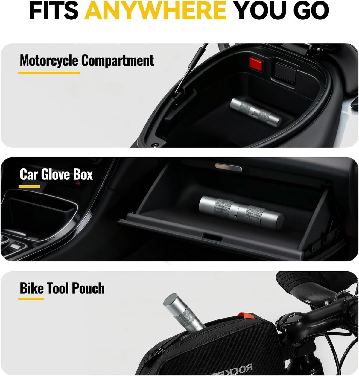 AUTOWN Compact Tire Repair Kit with Plugs Fix Punctures & Plug Flats with Ease - Capsule Style Flat Tire Puncture Repair Kit for Motorcycle, Car, ATV, UTV, Mountain Bike, Etc
