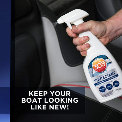 303 Products Marine Aerospace Protectant Spray, UV Protection for Boat Vinyl & Surfaces – Repels Dust, Dirt & Staining, Matte Finish, Restores Like-New Appearance, 32 oz