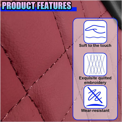 Leather Car Center Console Cover, Universal Automotive Armrest Booster Cushion, Vehicle Middle Console Organizer with 2 Cup Holders, Side Storage Bag, Tissue Box & Phone Slot(Black)