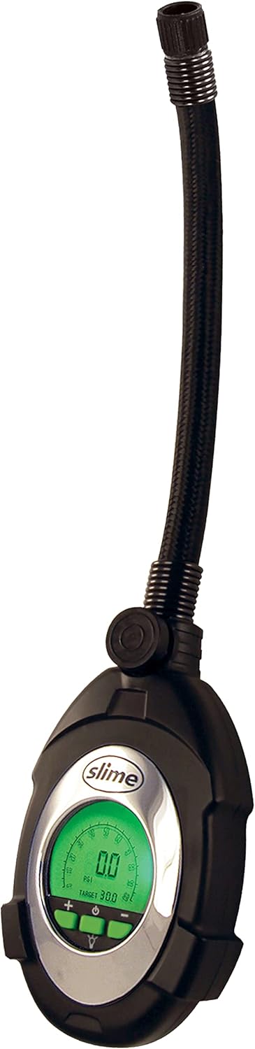 Slime 20049 Tire Pressure Gauge, Large Face Dial Analogue Gauge, 5-60 PSI