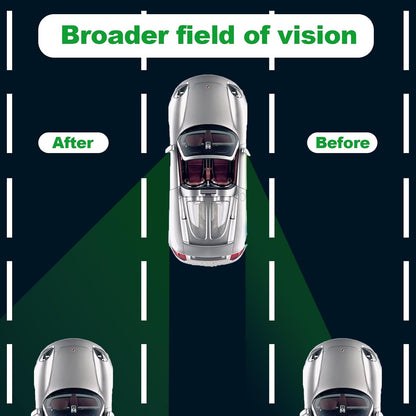 Upgrade HD Glass Wide Angle Blind Spot Mirror, Frameless 360 Adjustable Convex Rear View Mirror for Cars, Trucks and SUV - Big Fan Shaped 2pcs