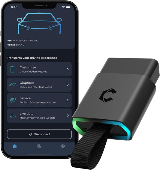 Carista EVO - Bluetooth OBD2 Scanner - Car Diagnostic Tool & Code Reader with Access to Diagnostics, Customizations, Service Tools & Live Data (Subscription Required)