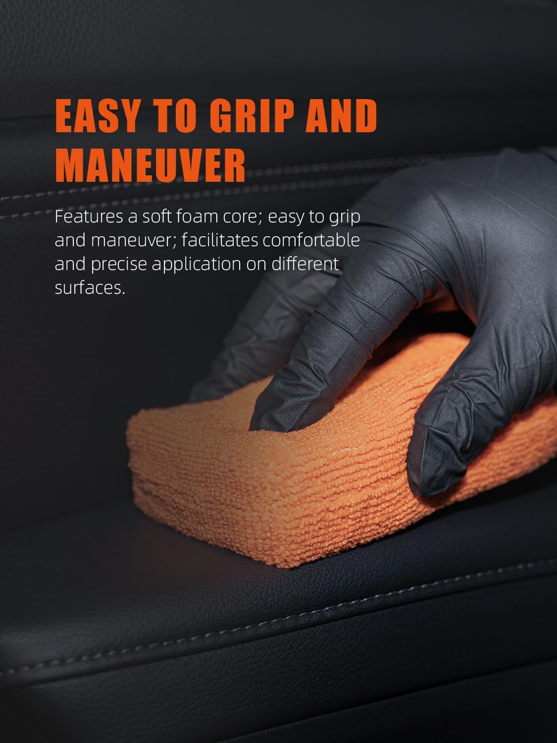 Microfiber Applicator Pad, SPTA Premium Microfiber Sponge and Cleaning Pads,Ultra-Soft, Safe for Sealants, Tire Dressings, Interior and Exterior Detailing, Car, Truck, SUV, RV, Motorcyle Care,10 Pack