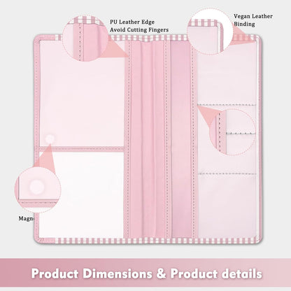 Car Registration and Insurance Holder, Auto Truck Document Holder with Magnetic Shut, Vehicle Glove Box Car Organizer, Interior Car Accessories for Women Men (Bow)