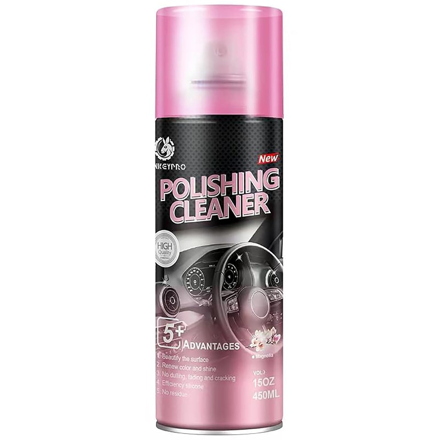 DONKEYPRO Interior Car Cleaner & Polishing - Repels Dust & Staining, Restores & Protects Plastic, Vinyl, Leather, Dashboard - UV Guard, Anti-Aging, Exterior & Interior Car Detailer Spray (3 x 15oz)