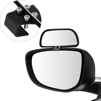 QWORK Blind Spot Mirror - 2 Pack Rear View Concave Mirror Blindspot Wide Angle Mirror for Universal Cars