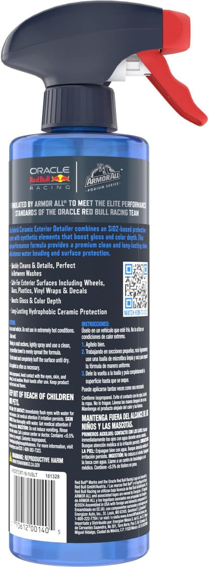 Armor All Podium Series High Shine Hybrid Ceramic Car Spray Wax, Safe on All Car Paint Finishes, Developed With Oracle Red Bull Racing, 16 fl oz