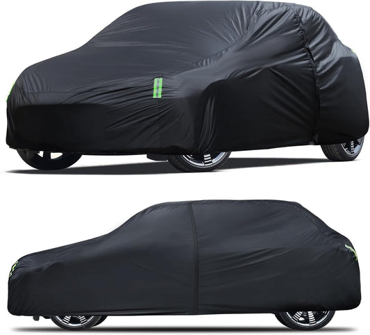 Car Cover Waterproof All Weather for Automobiles Full Exterior Covers Outdoor Rain Sun UV Protection w/Zipper, Size A2 Universal Fit for Honda Civic, Toyota Corolla, Hyundai Elantra,etc(178-186 inch)
