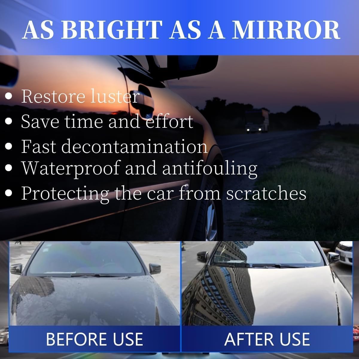 Sopami Ceramic Paint Sealant, Car Coating Spray Maximum Gloss & Shine ceramic wax, Quick Effect Coating Agent Car Extremely ydrophobic Ceramic Spray Coating for Cars, Motorcycles, Boats